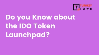 Do you Know about the IDO Token Launchpad