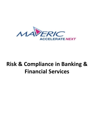 Risk & Compliance in Banking & Financial Services