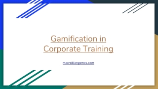 Gamification in Corporate Training