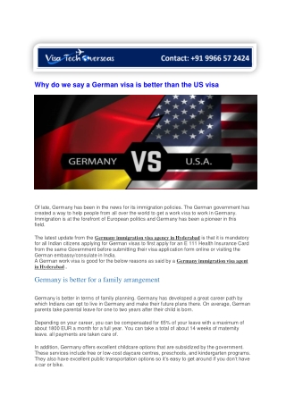 Why do we say a German visa is better than the US visa (1)