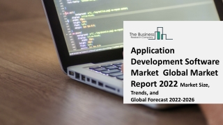 Global Application Development Software Market Opportunities And Strategies To 2