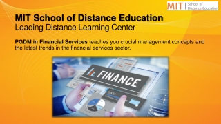 PGDM in Financial Services