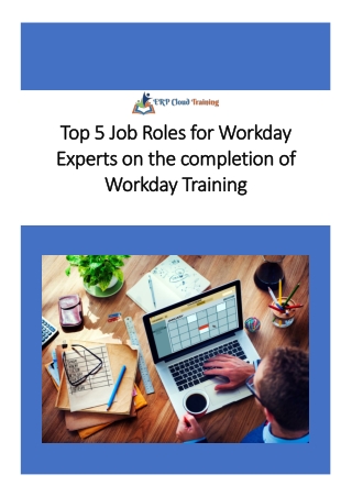 Top 5 Job Roles for Workday Experts on the completion of Workday Training