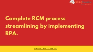 RPA solving critical problem areas in RCM.