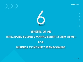 6 Benefits of IBMS for Business Continuity Management