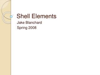 Shell Elements