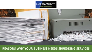 Reasons Why Your Business Needs Shredding Services