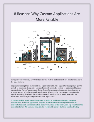 8 Reasons Why Custom Applications Are More Reliable