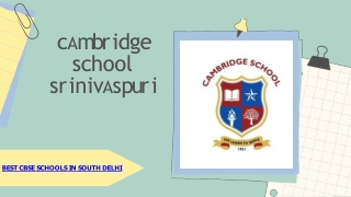 BEST CBSE SCHOOLS IN SOUTH DELHI