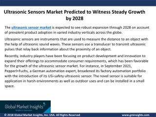 Ultrasonic Sensors Market