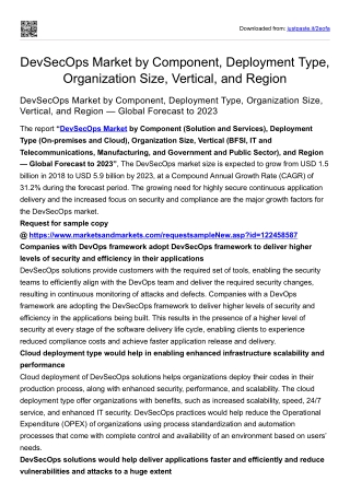DevSecOps Market by Component, Deployment Type, Organization Size, Vertical,