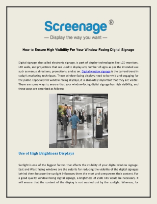 digital window display