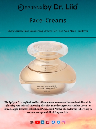 Shop Gluten Free Smoothing Cream For Face And Neck - Epilynx