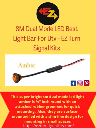 SM Dual Mode LED Best Light Bar For Utv - EZ Turn Signal Kits
