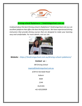 Driving school Rydalmere  3mdrivingschoolcomau