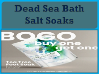 Dead Sea Bath Salt Soaks