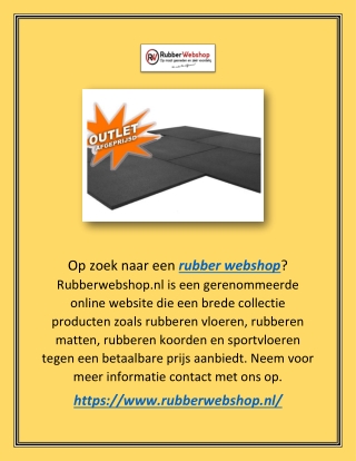 rubber webshop | Rubberwebshop.nl