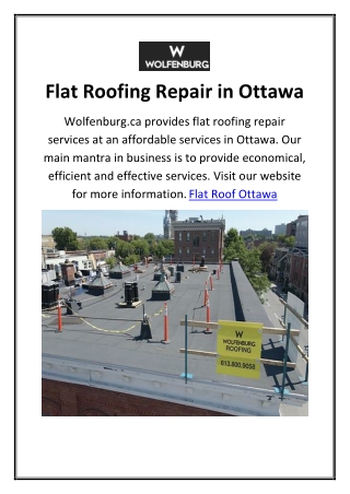 Flat Roofing Repair in Ottawa222