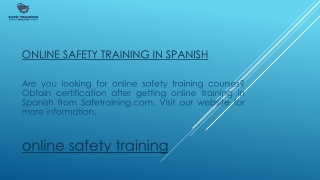 Online Safety Training in Spanish