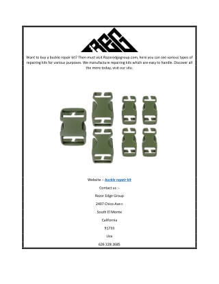 Buckle Repair Kit  Razoredgegroup.com