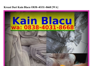 Kreasi Dari Kain Blacu