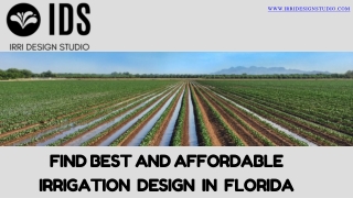 Find Best and Affordable Irrigation Design in Florida - Irri Design Studio