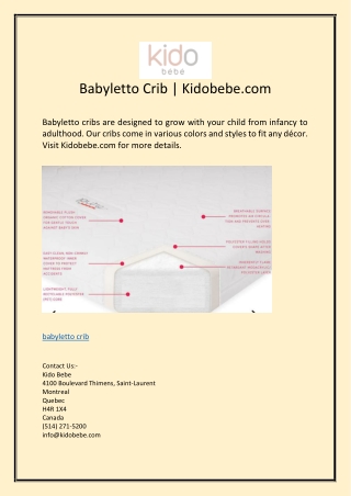 Babyletto Crib | Kidobebe.com