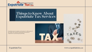 Things to Know About Expatriate Tax Services