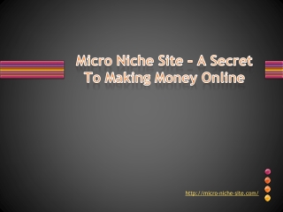 Micro Niche Site – A Secret To Making Money Online