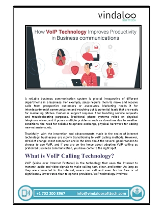 VoIP Technology Improves Productivity in Business