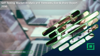 Self-Testing Market Analysis and Forecasts, Size & Share Report 2030