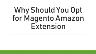 Why Should You Opt for Magento Amazon Extension