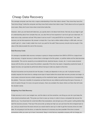 Mac Data Recovery 