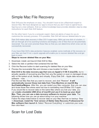 Mac data recovery 