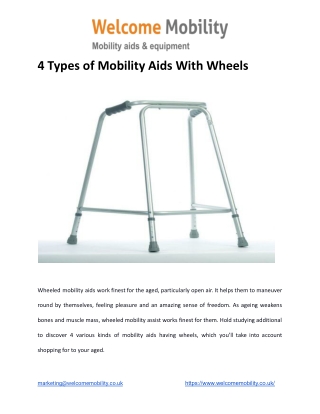 4 Types of Mobility Aids With Wheels