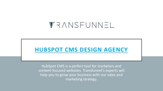 HubSpot CMS Design Agency | Transfunnel