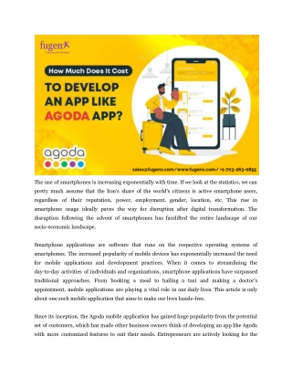 Cost to develop an online hotel booking app like Agoda