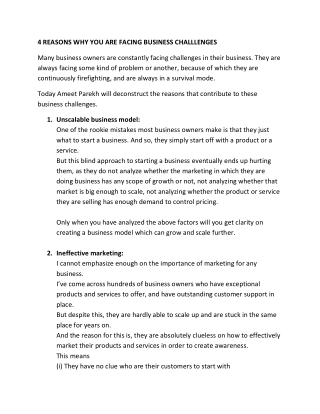 REASONS WHY YOU ARE FACING BUSINESS CHALLLENGES(1)
