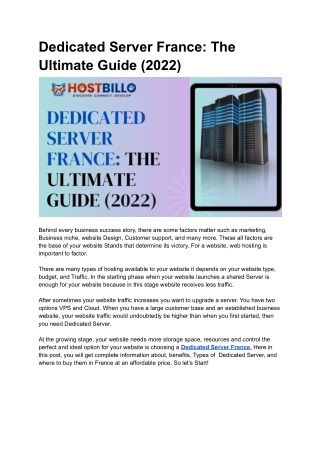 Dedicated Server France_ The Ultimate Guide (2022)