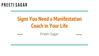 Signs You Need a Manifestation Coach in Your Life