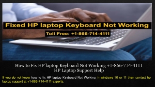 How to Fix HP laptop Keyboard Not Working  1-866-714-4111 HP Laptop Support Help