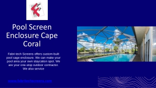 Contact Us Pool Screen Enclosure Services | Fabri-Tech Screens