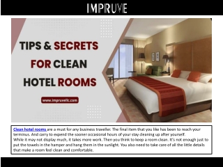 Tips & Secrets for Clean Hotel Rooms