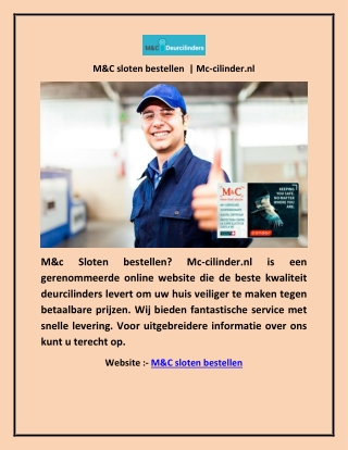 M&C sloten bestellen  | Mc-cilinder.nl