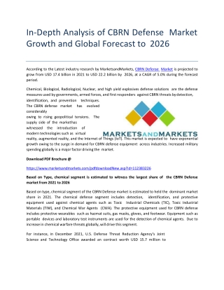 In-Depth Analysis of CBRN Defense Market Growth and Forecast 2026