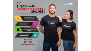 Premium Matching T Shirts for Couples Fouji Foujan – Punjabi Adda