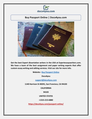 Buy Passport Online | Docx4you.com