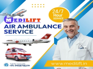 Medilift Air Ambulance Service in Indore with Necessary Equipment