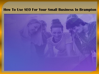 How To Use SEO For Your Small Business In Brampton