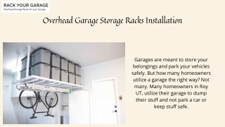 How to install an overhead storage rack in your garage